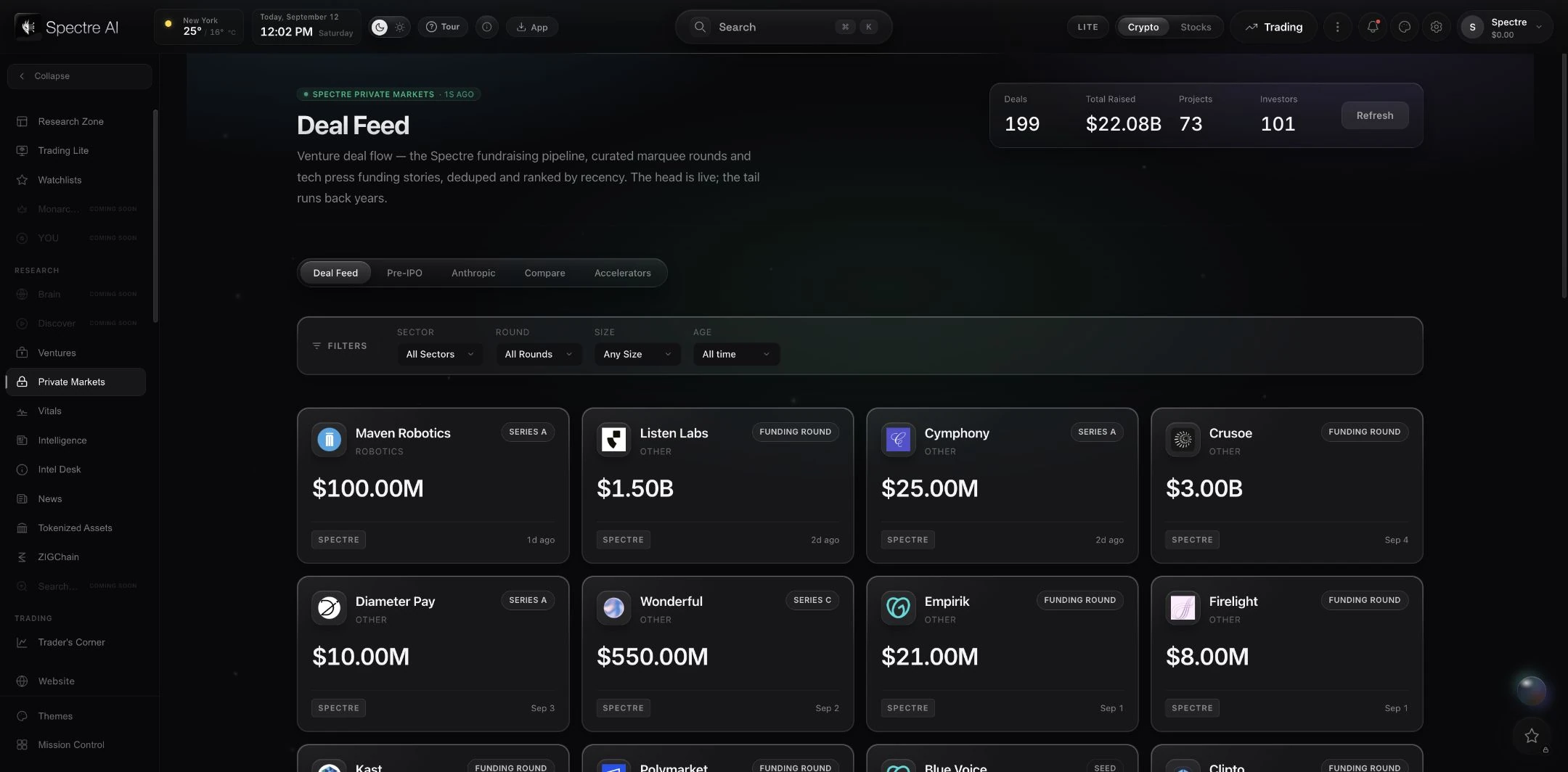 Private Markets — official app capture