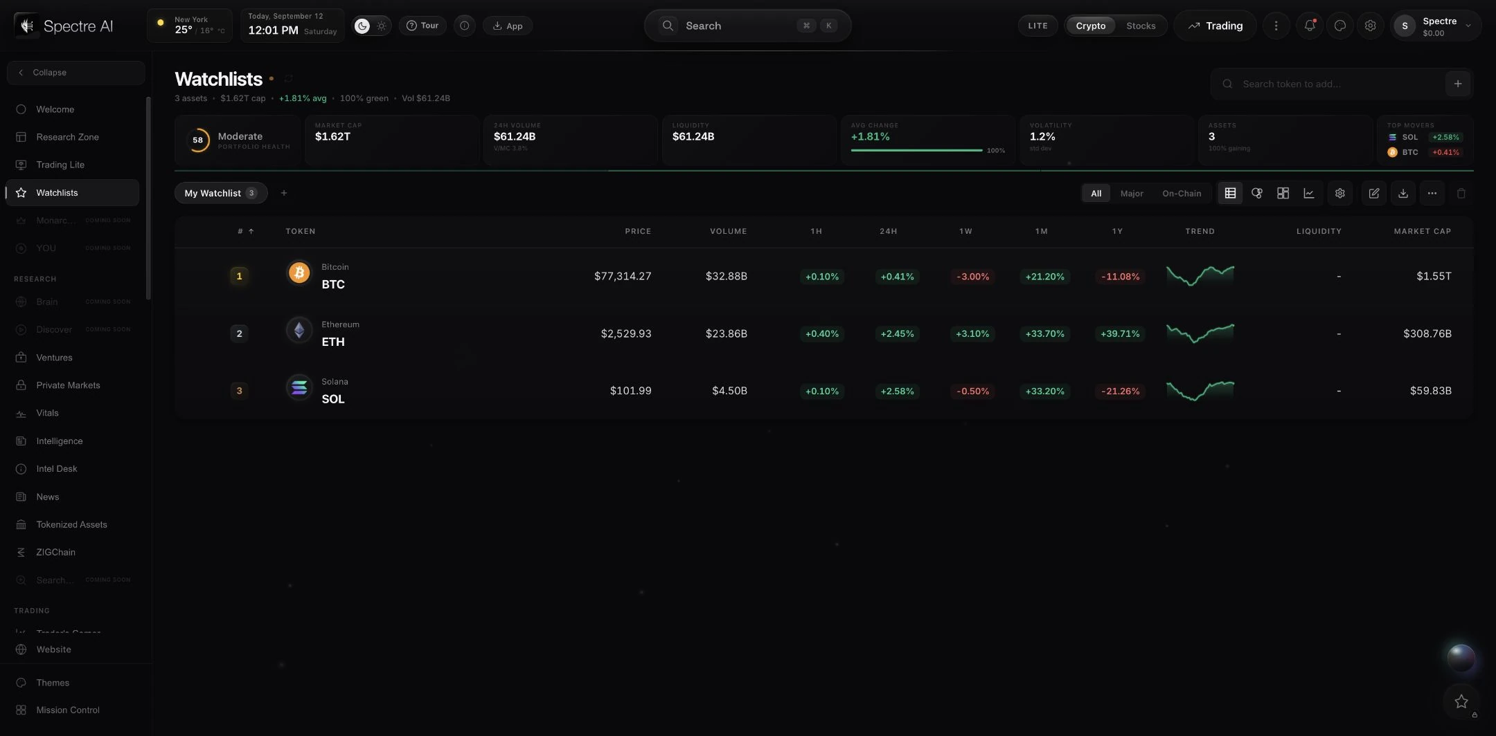 Watchlists — official app capture