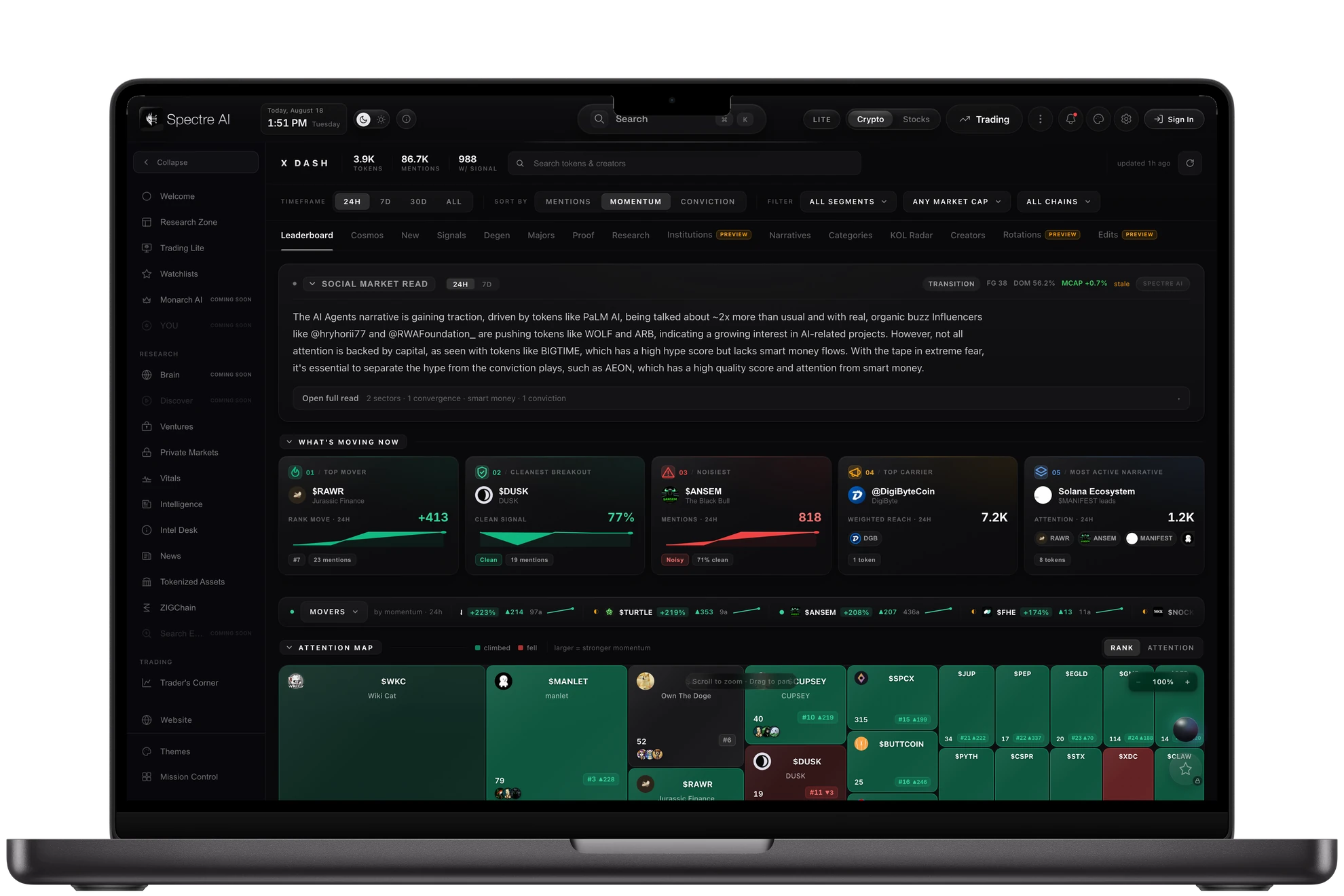 Spectre X intelligence on desktop