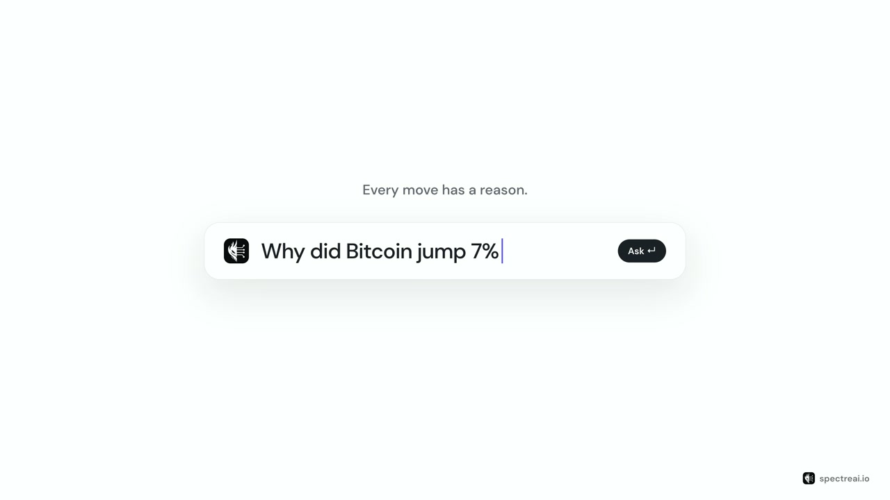 A search asking why Bitcoin moved, from One Question
